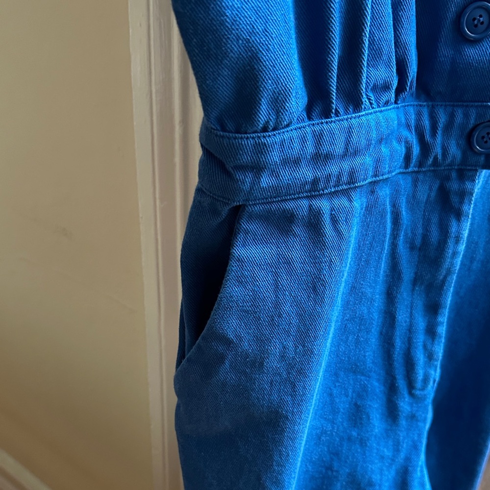 Vintage Fashion Brand Company Blue Sleeveless Jumpsuit 2XL - Picture 4 of 8